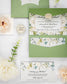 "Maud" - Faire-part de mariage fleuris élégant et romantique avec dorure or et wax seal – Wedding stationery - Création Luxe Carterie Studio