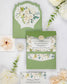 "Maud" - Faire-part de mariage fleuris élégant et romantique avec dorure or et wax seal – Wedding stationery - Création Luxe Carterie Studio