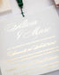 "Mélia" - Faire-part de mariage fleuris élégant et romantique avec dorure or - Wedding stationery - Création Luxe Carterie Studio