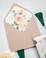 "Mélia" - Faire-part de mariage fleuris élégant et romantique avec dorure or - Wedding stationery - Création Luxe Carterie Studio