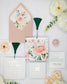 "Mélia" - Faire-part de mariage fleuris élégant et romantique avec dorure or - Wedding stationery - Création Luxe Carterie Studio
