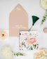 "Mélia" - Faire-part de mariage fleuris élégant et romantique avec dorure or - Wedding stationery - Création Luxe Carterie Studio