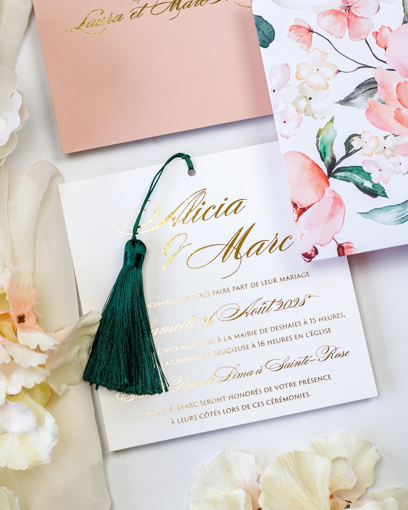 Mélia - Echantillon - Faire - part - Luxe Carterie Studio
