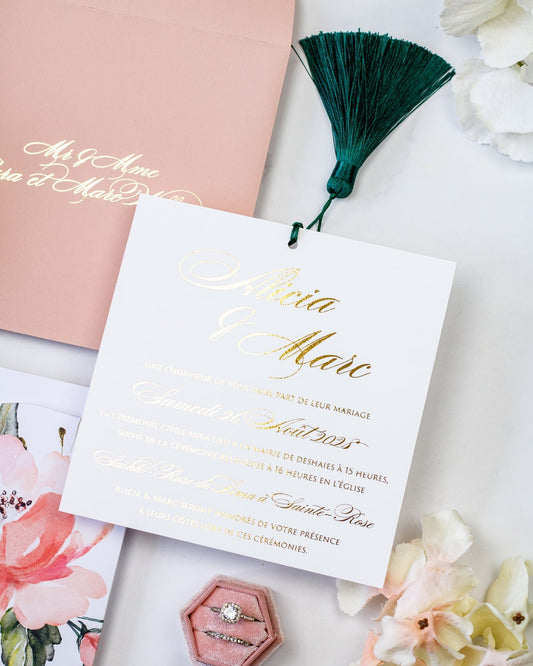 Mélia - Echantillon - Faire - part - Luxe Carterie Studio