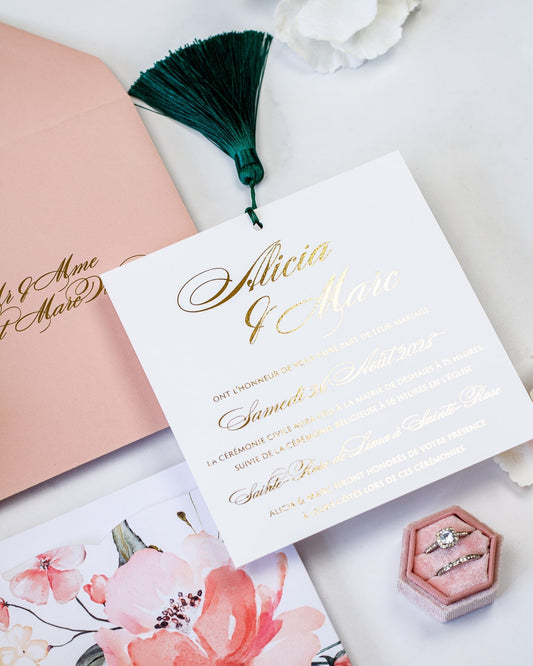 Mélia - Echantillon - Faire - part - Luxe Carterie Studio