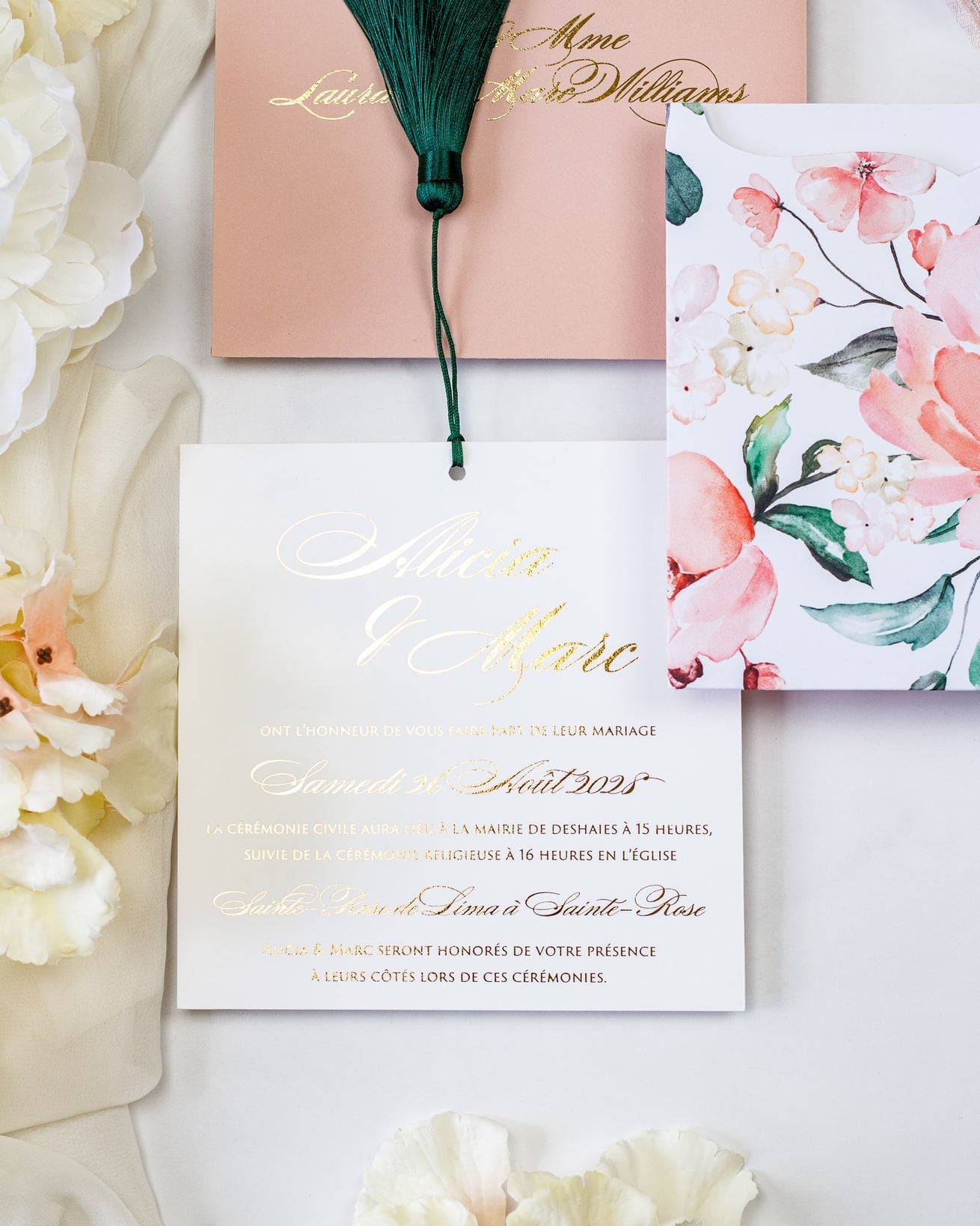 Mélia - Echantillon - Faire - part - Luxe Carterie Studio