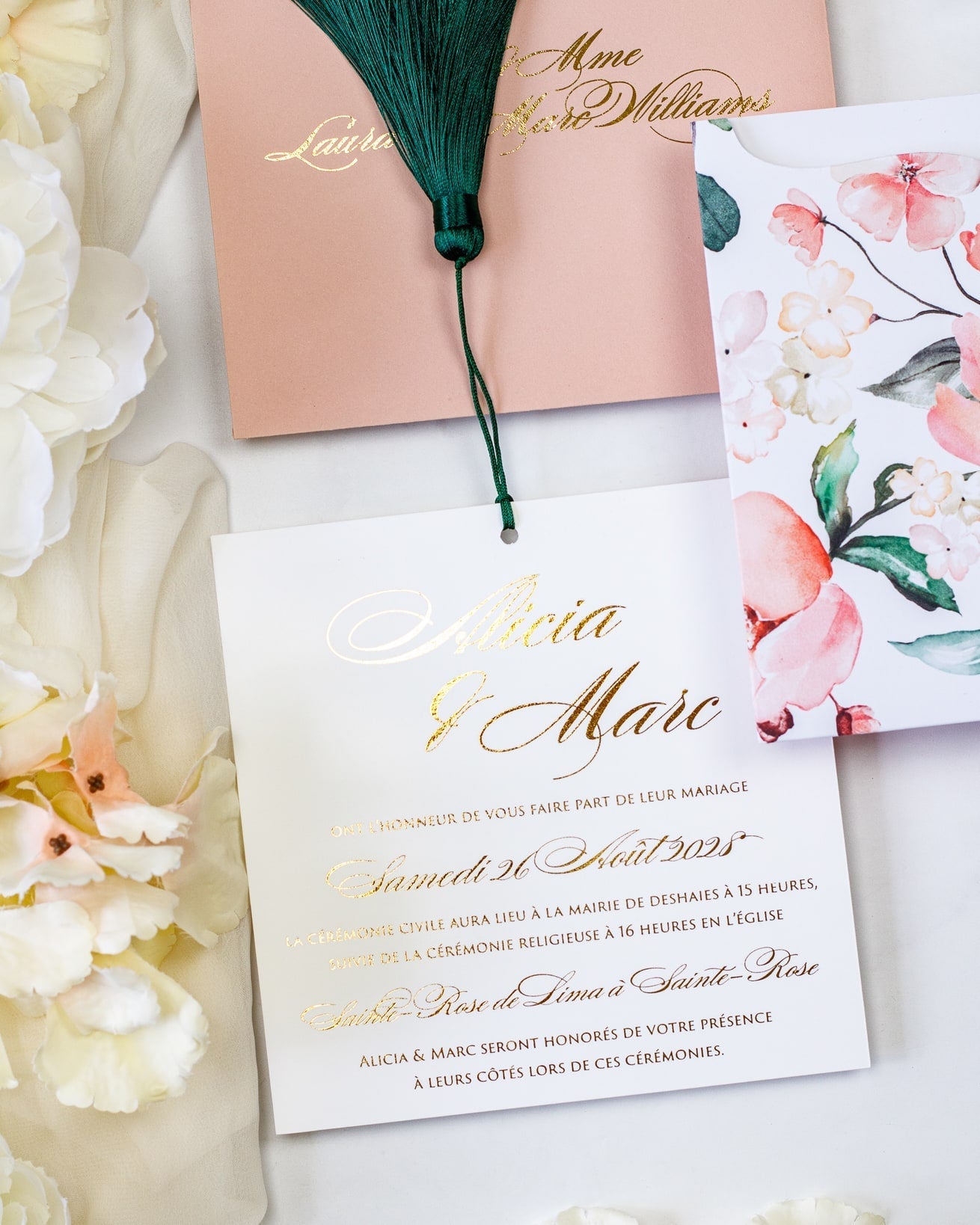 Mélia - Echantillon - Faire - part - Luxe Carterie Studio