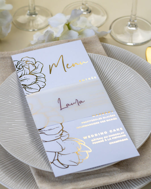 Luza - menu & marque-place