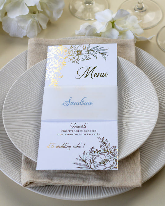 Kénia - menu & marque-place