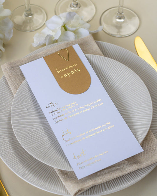 Mia - menu & marque - place - Menu - Luxe Carterie Studio