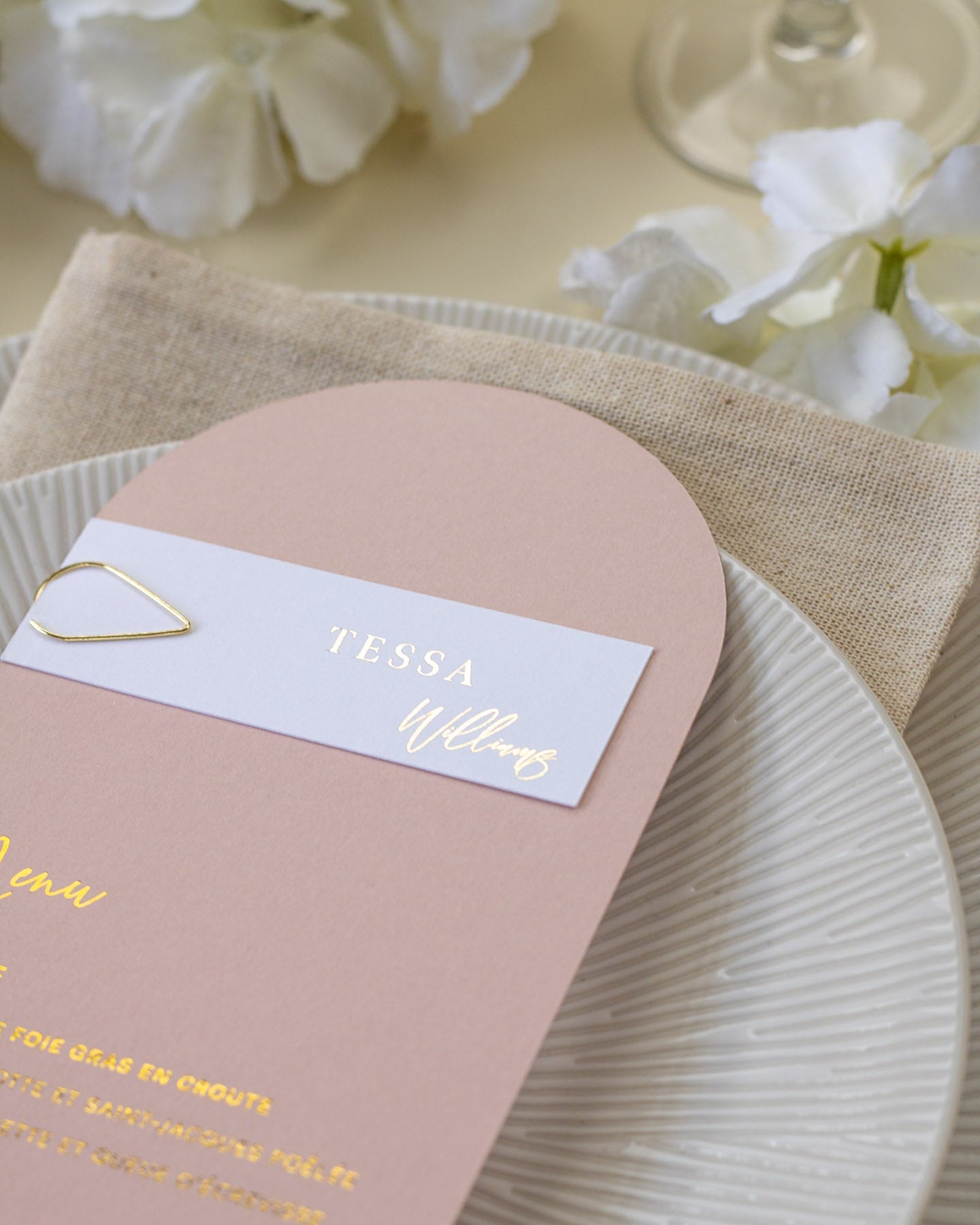 Mina - menu & marque - place - Menu - Luxe Carterie Studio