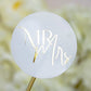 MR & MRS - Sticker (lot de 15) - Stickers étiquettes - 4 cm - Lot de 15 - Luxe Carterie Studio
