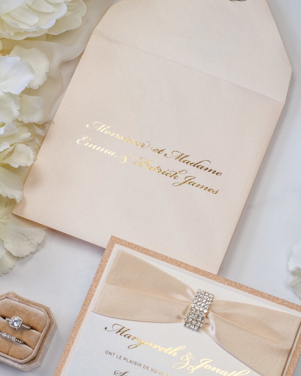 Myosotis - Faire - part - Faire - part seul - Sans enveloppe - Luxe Carterie Studio