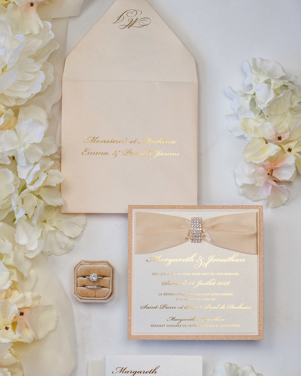 Myosotis - Faire - part - Faire - part seul - Sans enveloppe - Luxe Carterie Studio
