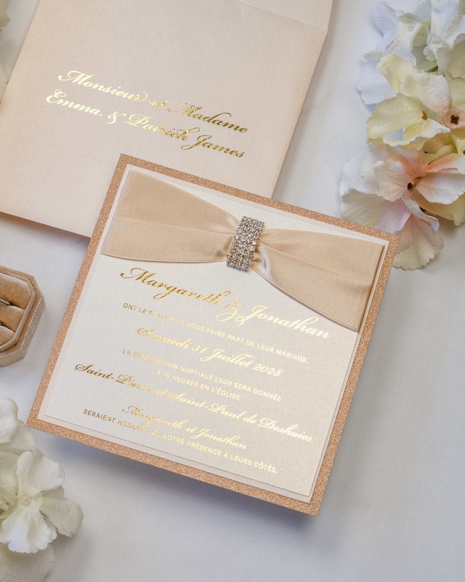 Myosotis - Faire - part - Faire - part seul - Sans enveloppe - Luxe Carterie Studio