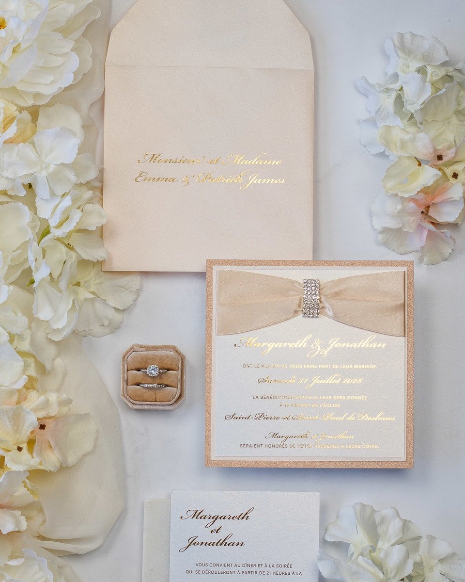 Myosotis - Faire - part - Faire - part seul - Sans enveloppe - Luxe Carterie Studio
