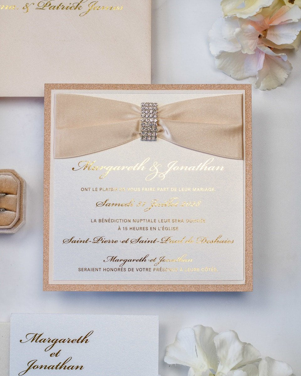 Myosotis - Faire - part - Faire - part seul - Sans enveloppe - Luxe Carterie Studio
