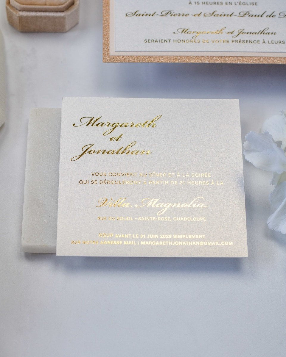 Myosotis - Faire - part - Faire - part seul - Sans enveloppe - Luxe Carterie Studio