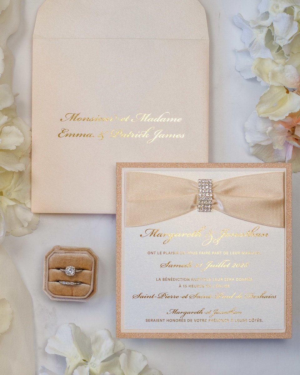Myosotis - Faire - part - Faire - part seul - Sans enveloppe - Luxe Carterie Studio