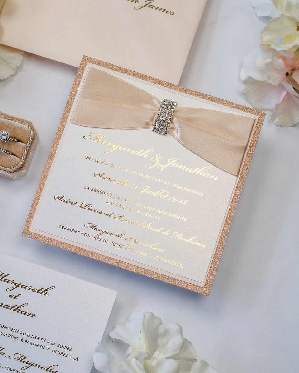 Myosotis - Echantillon - Faire - part - Luxe Carterie Studio