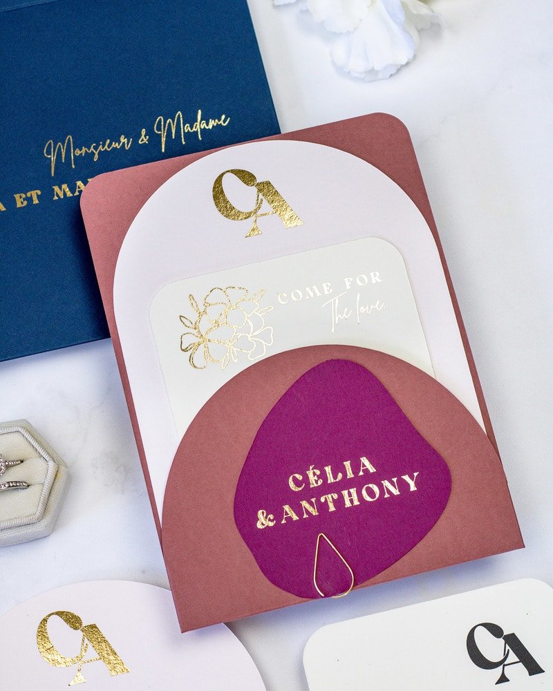 Nacre - Echantillon - Faire - part - Luxe Carterie Studio