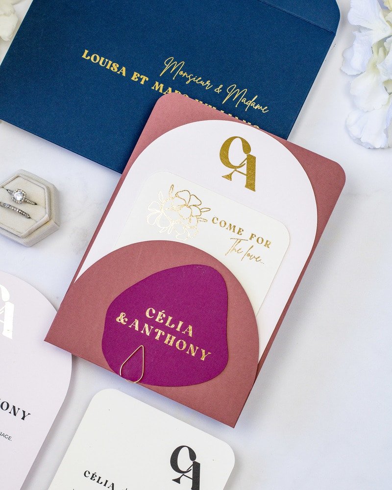 Nacre - Echantillon - Faire - part - Luxe Carterie Studio