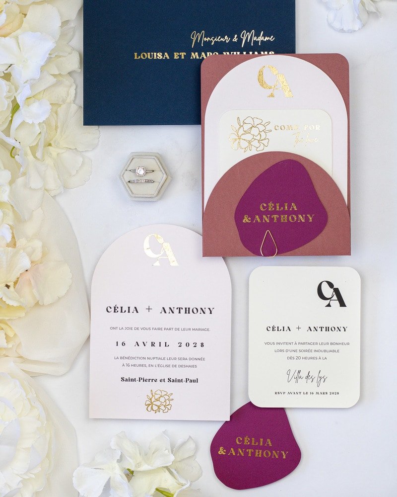Nacre - Echantillon - Faire - part - Luxe Carterie Studio