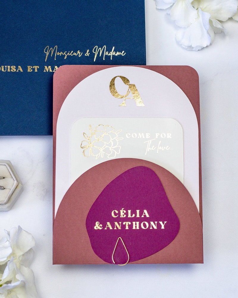 Nacre - Echantillon - Faire - part - Luxe Carterie Studio