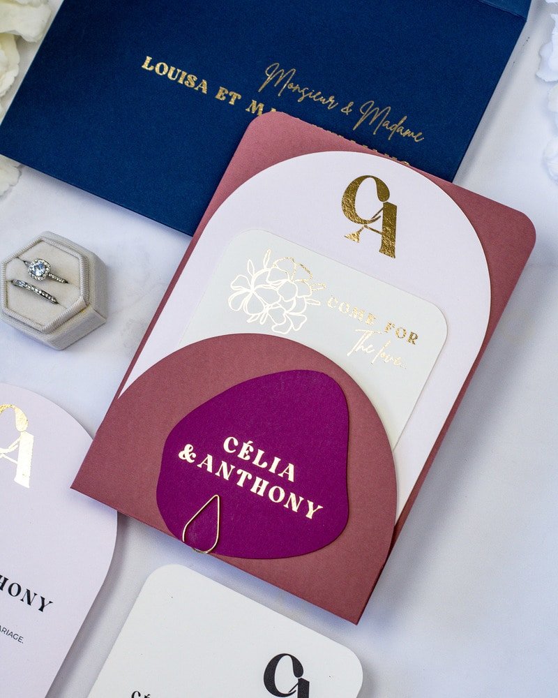 Nacre - Echantillon - Faire - part - Luxe Carterie Studio
