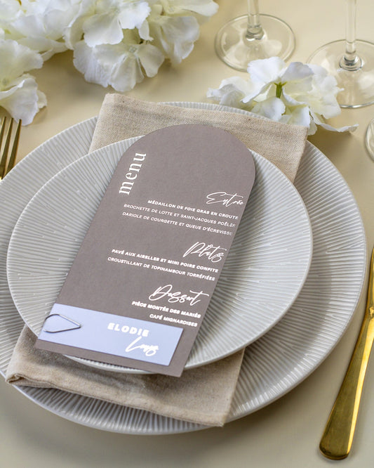 Nessa - menu & marque - place - Menu - Luxe Carterie Studio