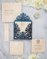 "Oeillet" - Faire-part de mariage laser cut élégant et romantique avec dorure or - Wedding stationery - Création Luxe Carterie Studio