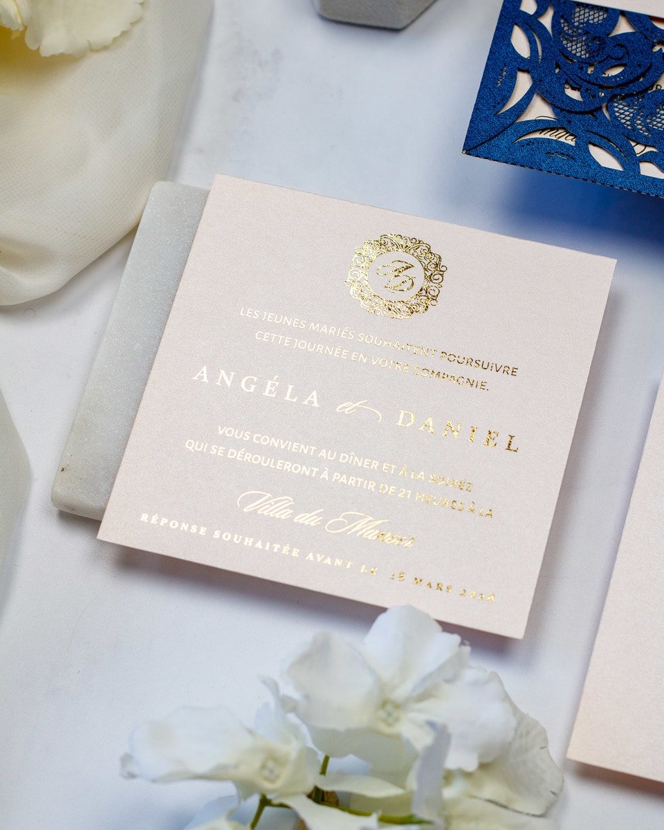 Oeillet - Faire - part - Faire - part seul - Sans enveloppe - Luxe Carterie Studio