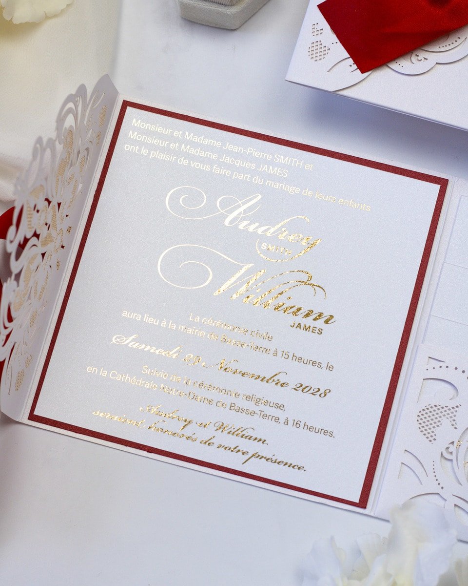 Olivia - Echantillon - Faire - part - Luxe Carterie Studio