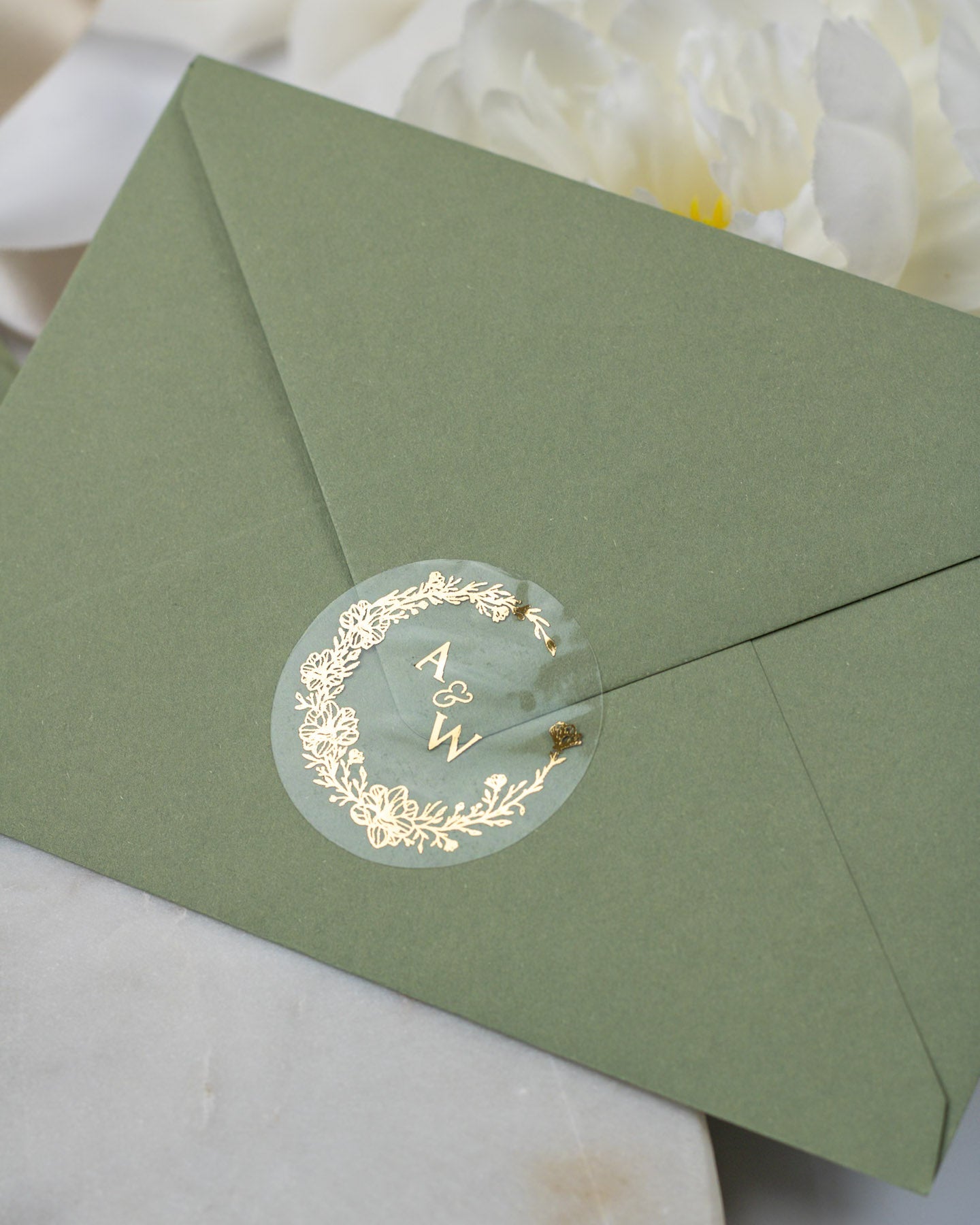 Oriana - Sticker (lot de 15) - Stickers étiquettes - 4 cm - Lot de 15 - Luxe Carterie Studio