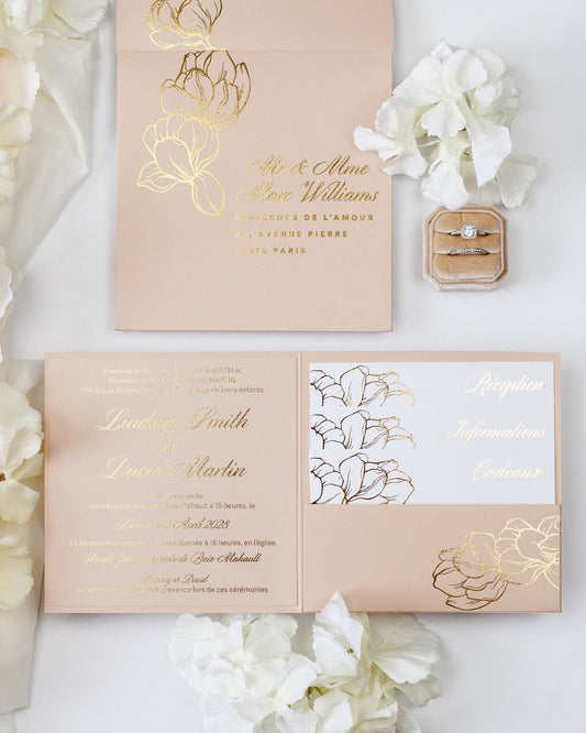 Oriane - Echantillon - Faire - part - Luxe Carterie Studio