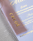 Oriane - menu & marque - place ruban - Menu - Luxe Carterie Studio