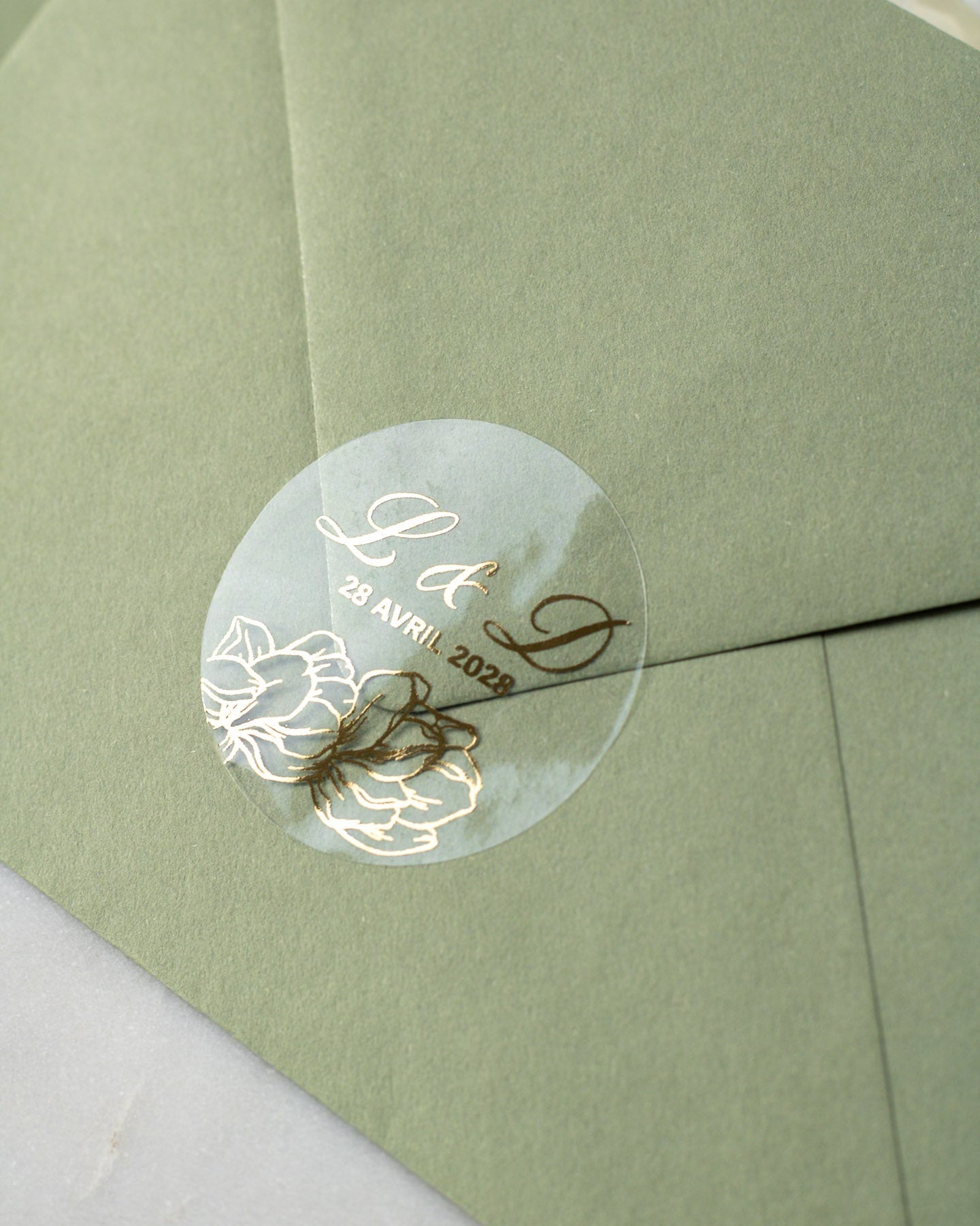 Oriane - Sticker (lot de 15) - Stickers étiquettes - 4 cm - Lot de 15 - Luxe Carterie Studio