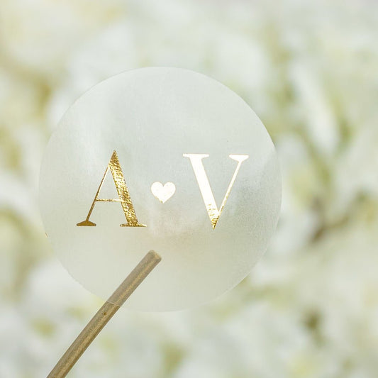 "Paméla - Sticker" - Faire-part de mariage chic, élégant et romantique avec dorure or - Wedding stationery - Création Luxe Carterie Studio
