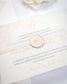 "Parme" - Faire-part de mariage fleuris élégant et romantique avec dorure or et wax seal – Wedding stationery - Création Luxe Carterie Studio