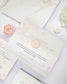"Parme" - Faire-part de mariage fleuris élégant et romantique avec dorure or et wax seal – Wedding stationery - Création Luxe Carterie Studio