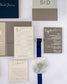 "Penny" - Faire-part de mariage moderne, chic et élégant avec dorure or – Wedding stationery - Création Luxe Carterie Studio