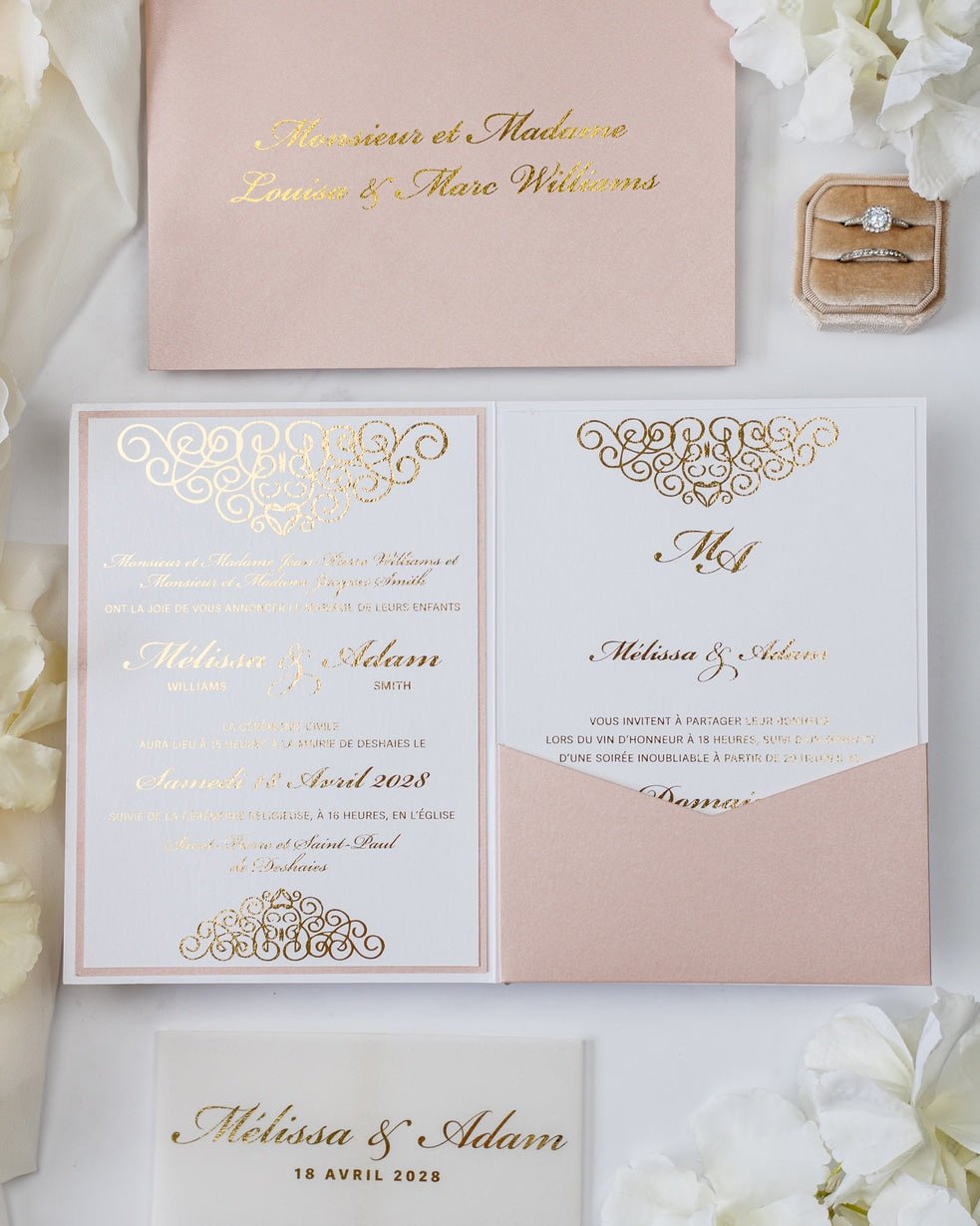 Peony - Echantillon - Faire - part - Luxe Carterie Studio