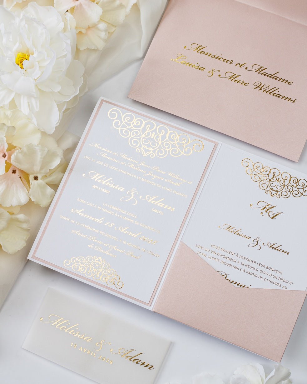 Peony - Echantillon - Faire - part - Luxe Carterie Studio