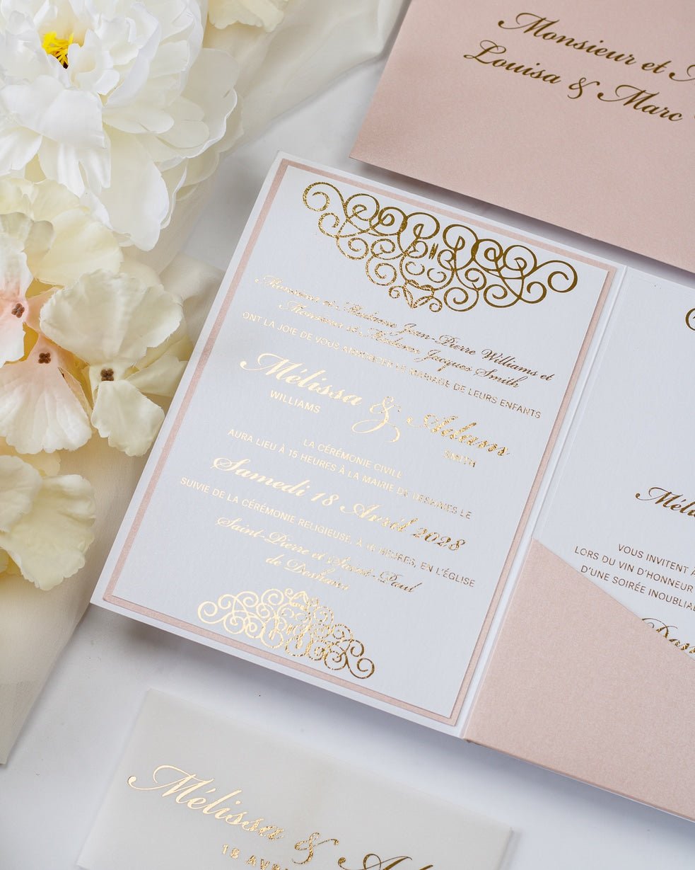 Peony - Echantillon - Faire - part - Luxe Carterie Studio