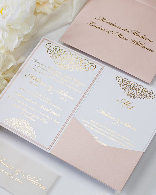Peony - Echantillon - Faire - part - Luxe Carterie Studio