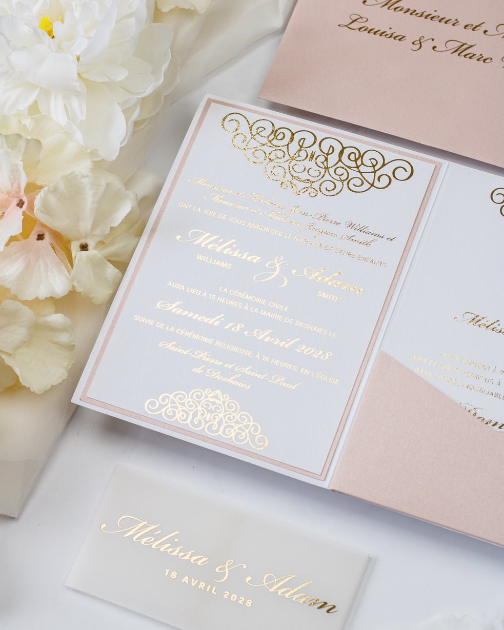 Peony - Echantillon - Faire - part - Luxe Carterie Studio