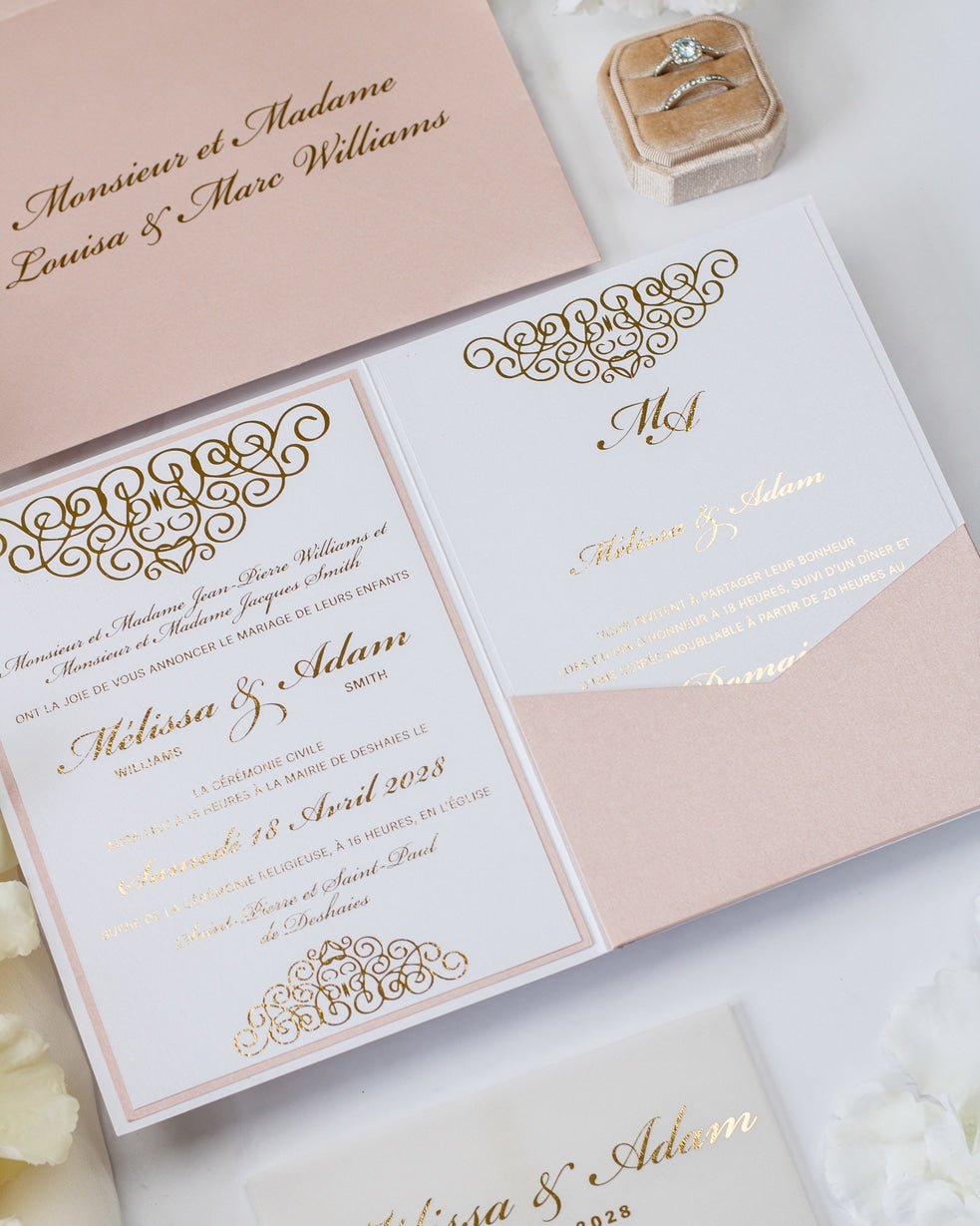 Peony - Echantillon - Faire - part - Luxe Carterie Studio
