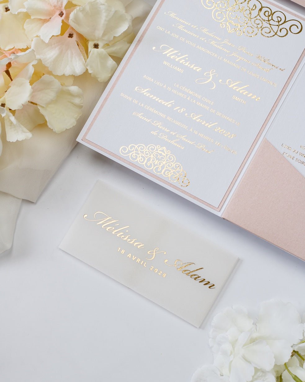 Peony - Echantillon - Faire - part - Luxe Carterie Studio