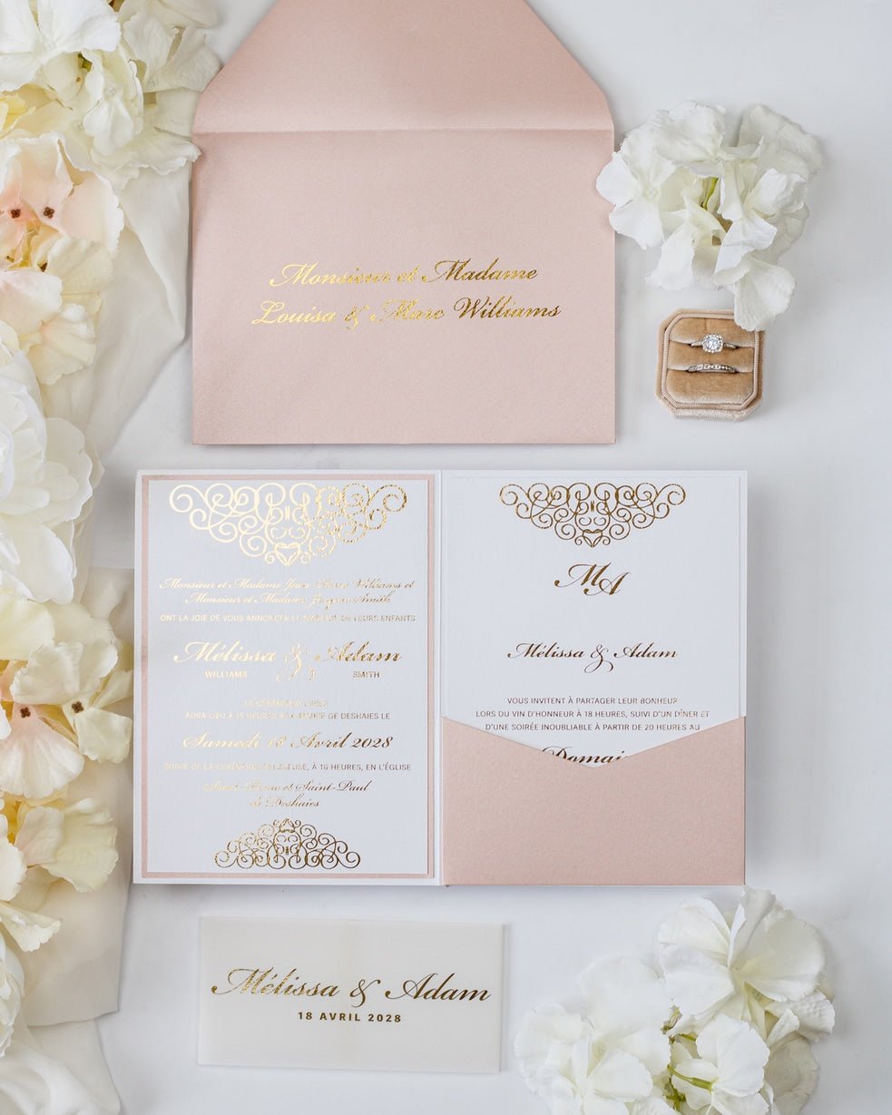 Peony - Echantillon - Faire - part - Luxe Carterie Studio