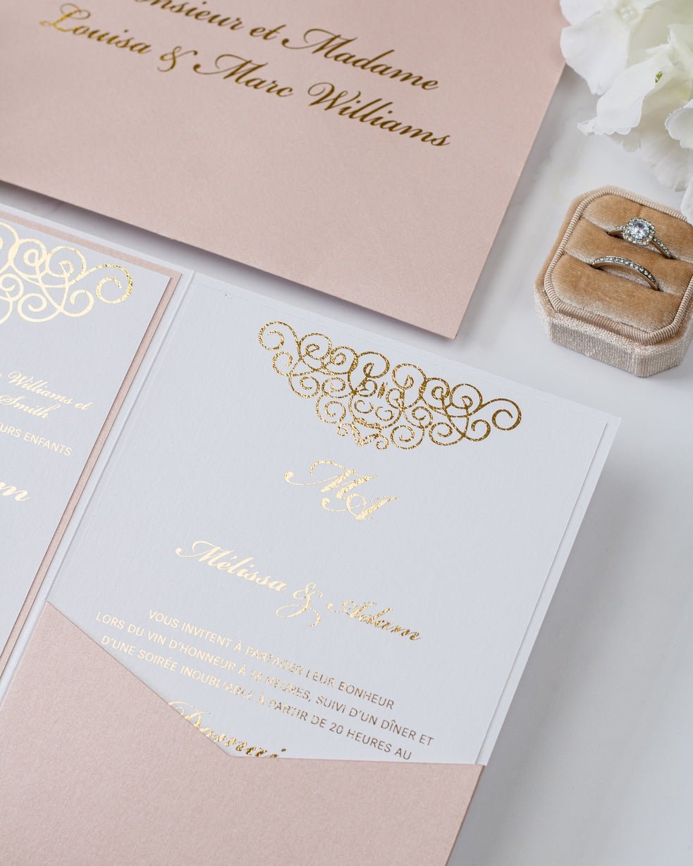 Peony - Echantillon - Faire - part - Luxe Carterie Studio